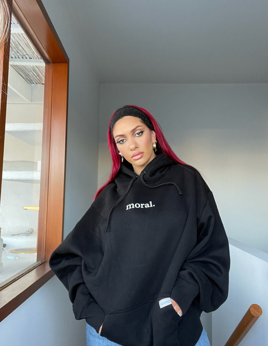 hoodie with mini print 'white'