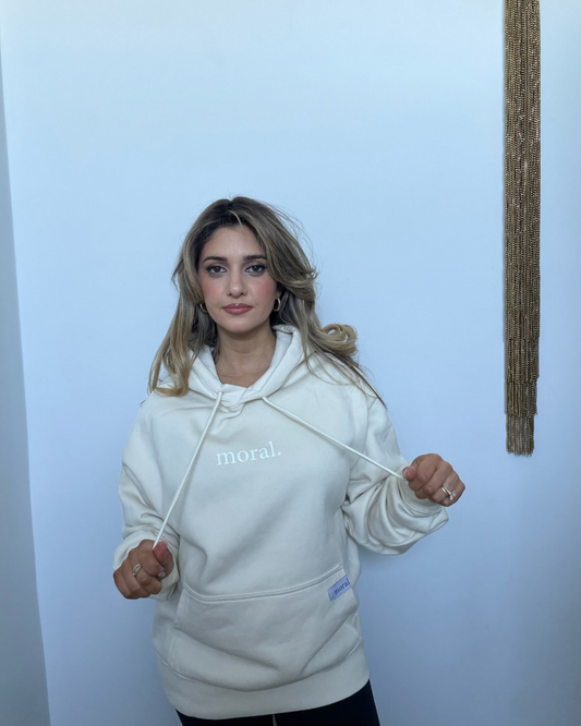 hoodie with mini print 'white'