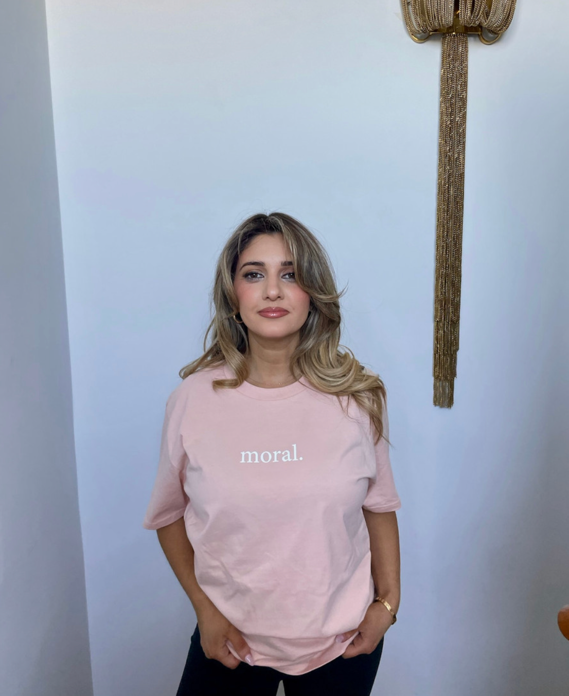 a basic t-shirt mini print