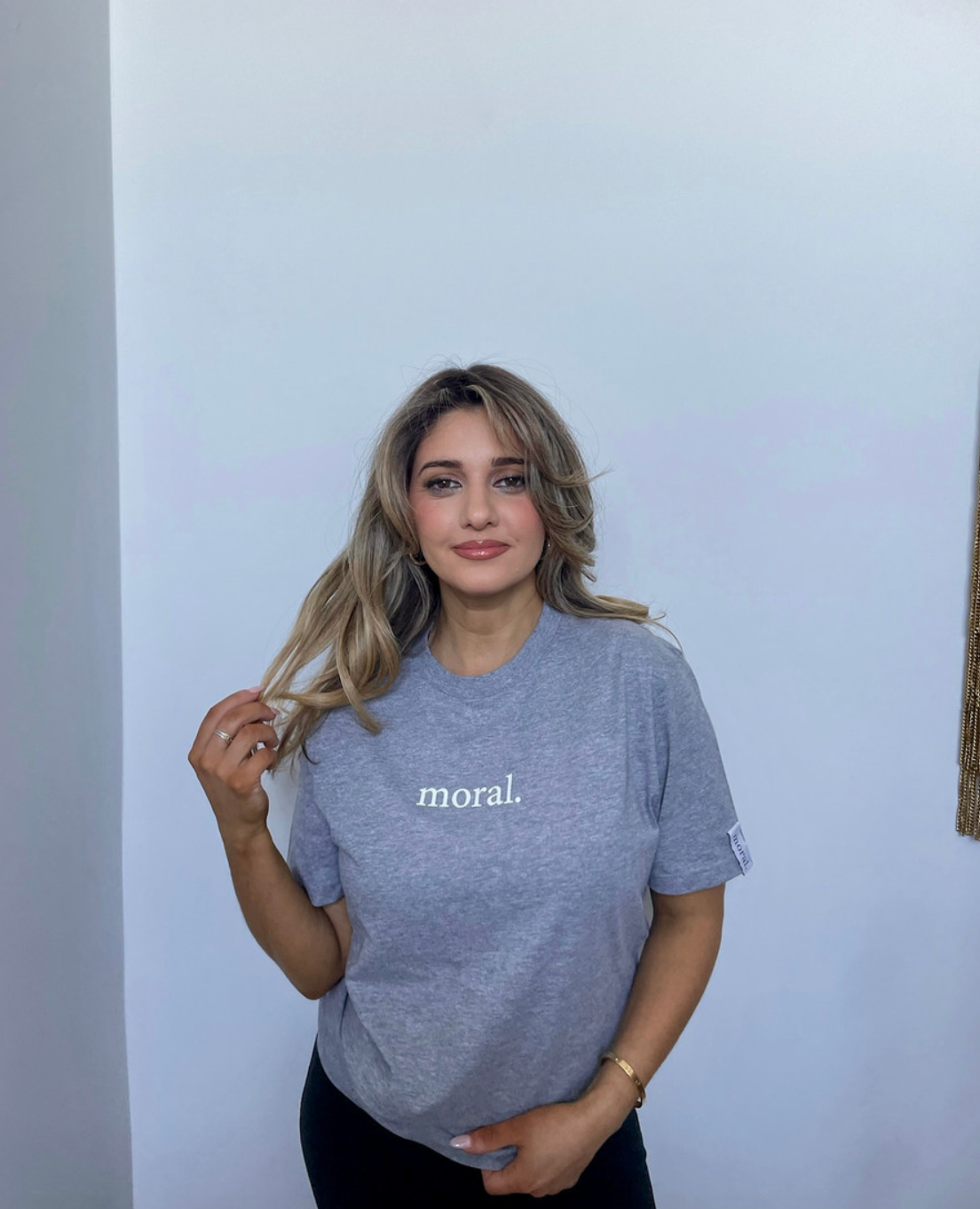 a basic t-shirt mini print